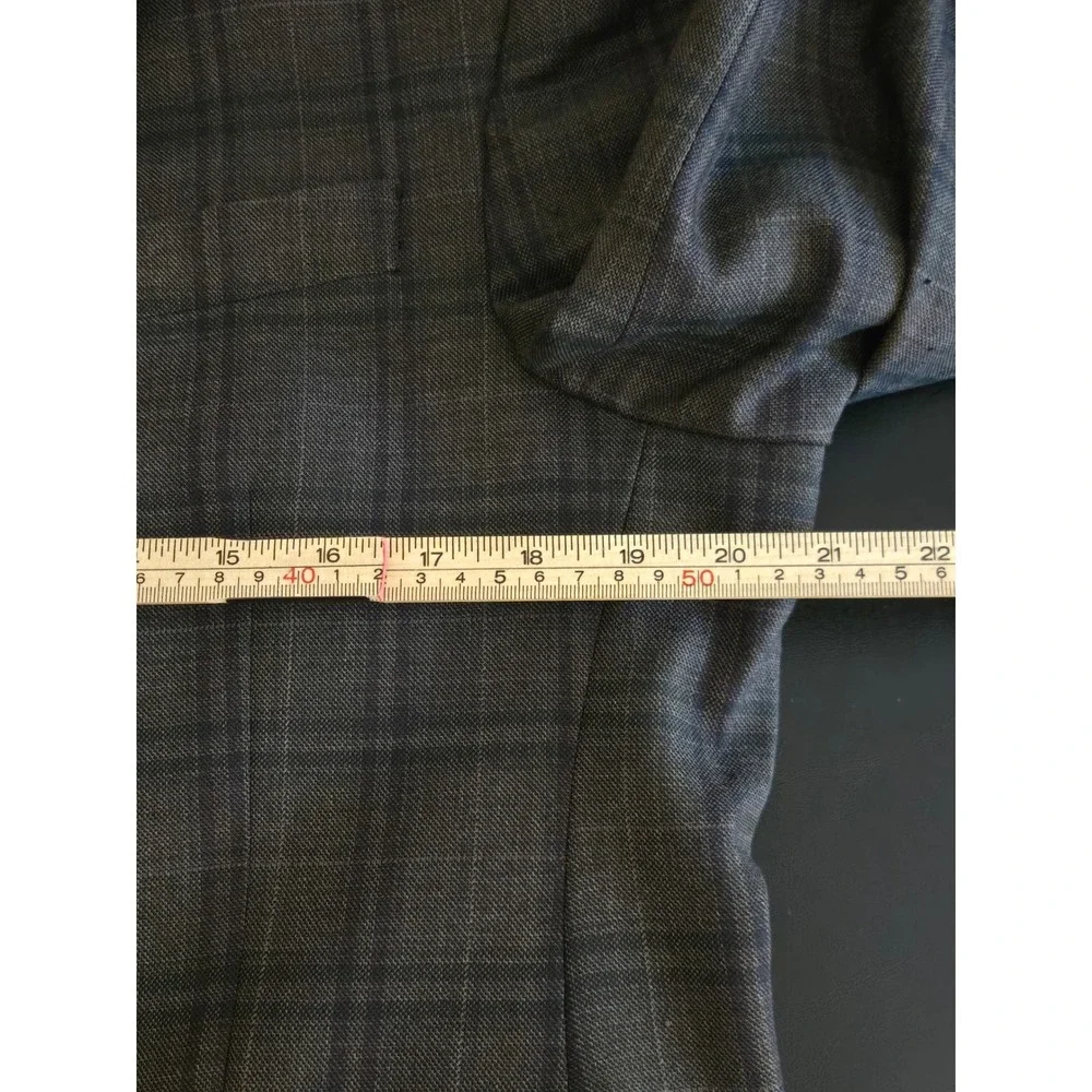 Ralph Lauren Mens 42R Brown Plaid 100% Wool Blazer Sport Coat Made in Canada‎